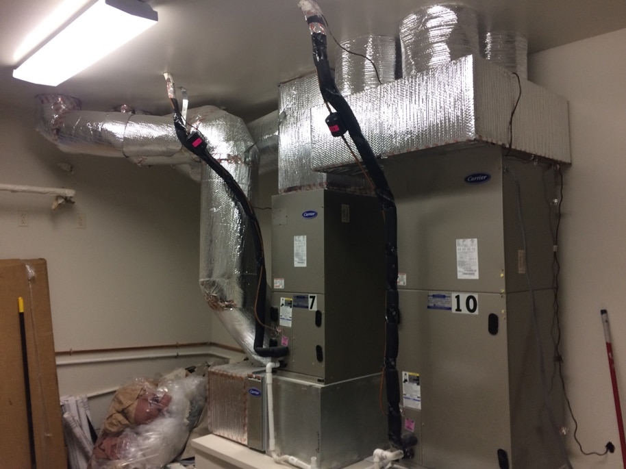 Mechanical Room Used for the Wine Cellar Cooling Unit Replacement Project Orange County CA