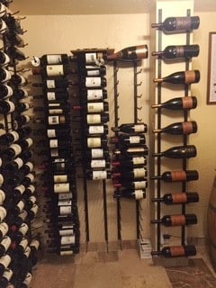 Wall Mounted Metal Wine Racks by VintageView California Wine Cellar Construction