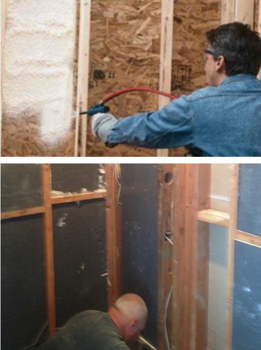 builders-installing-spray-foam-application-in-wine-cellar